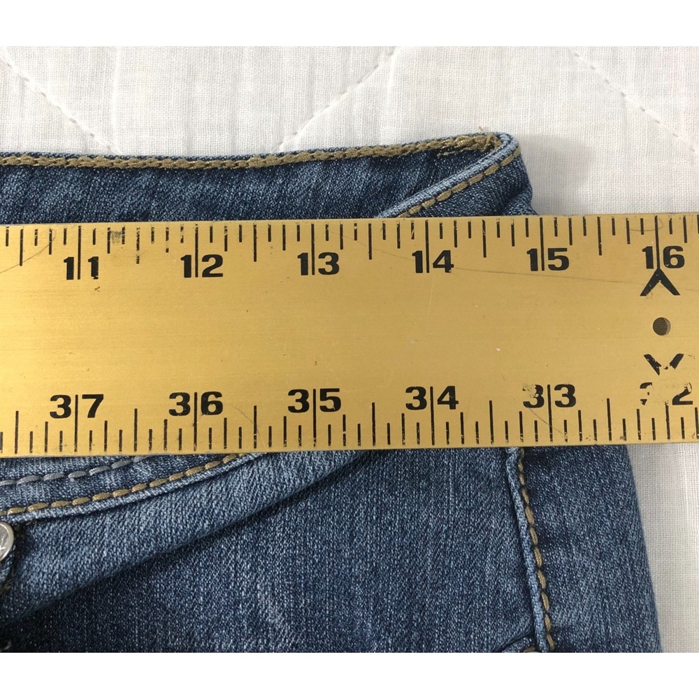 Earl Jean Jeans Women's Size 8 Denim Straight Embellished Bling Y2K Western Glam - Picture 7 of 12